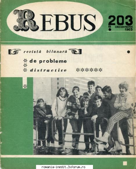 [b] revista rebus rebus 203-1965 (jpg, zip), 300 dpi arhiva include jpg pentru pagina dubla din