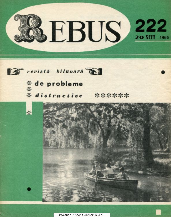 [b] revista rebus rebus 222-1966 (jpg, zip), 300 dpi arhiva include jpg pentru pagina dubla din