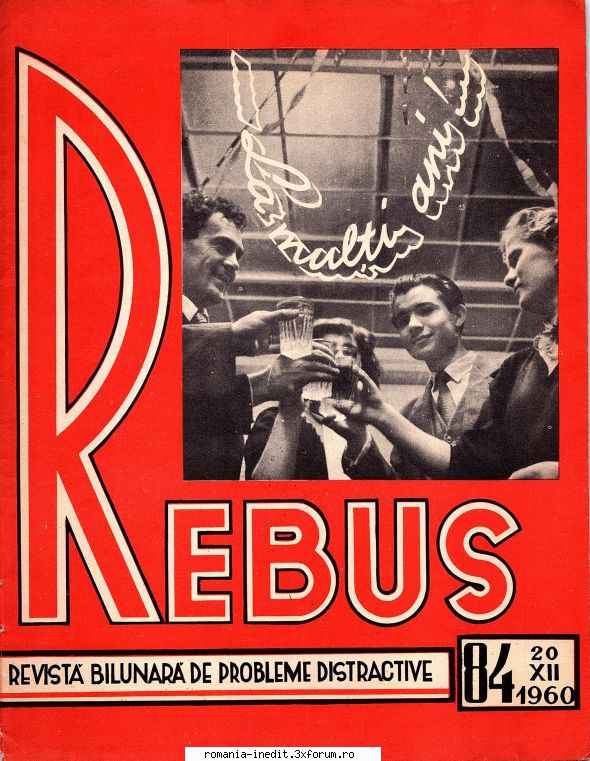 [b] revista rebus rebus 84-1960 (jpg, zip), 300 dpi, scan include jpg pentru pagina dubla din