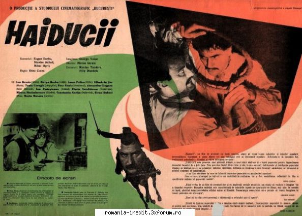 haiducii (1966) haiducii aventura dinu cocea scenariu eugen barbu marga barbu, toma caragiu, amza